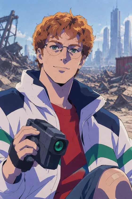 Camcorder REC style, portrait image