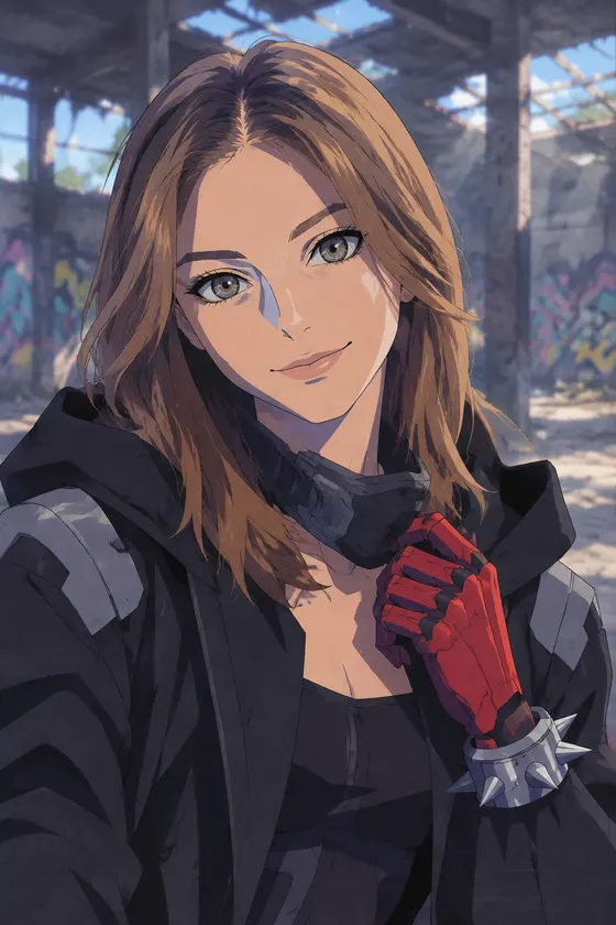 Chrome Gang style, portrait image