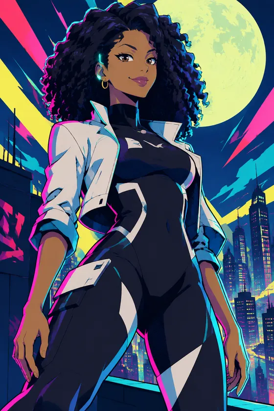 Moonlit Netrunner style, key art image