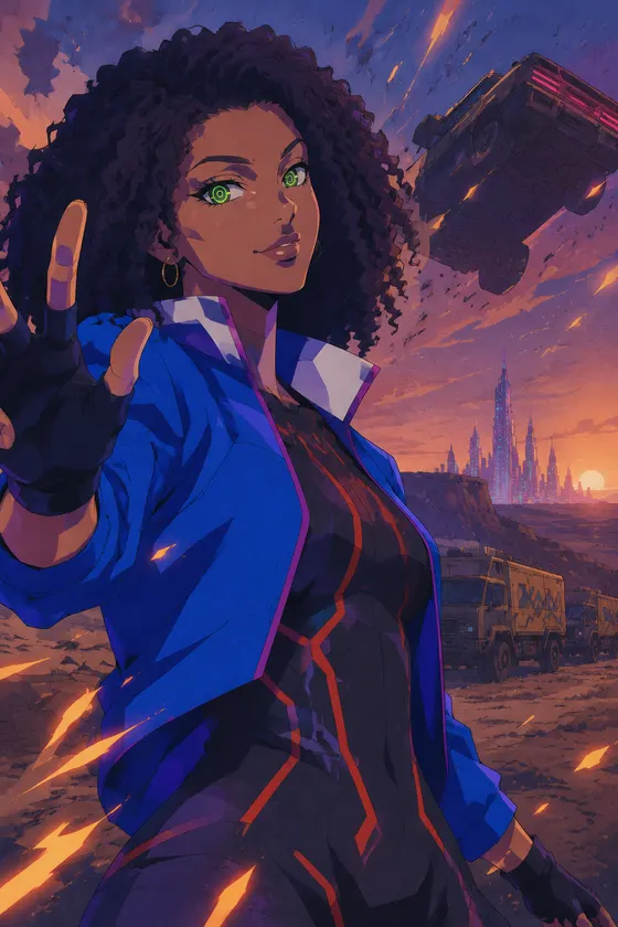 Nomad Netrunner style, action image
