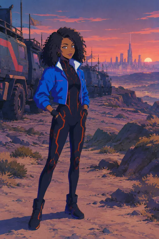 Nomad Netrunner style, street image