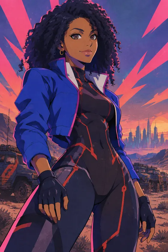 Nomad Netrunner style, key art image